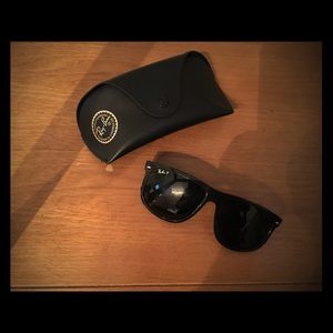 Ray Ban Polarized oversized wayfarer sunglasses